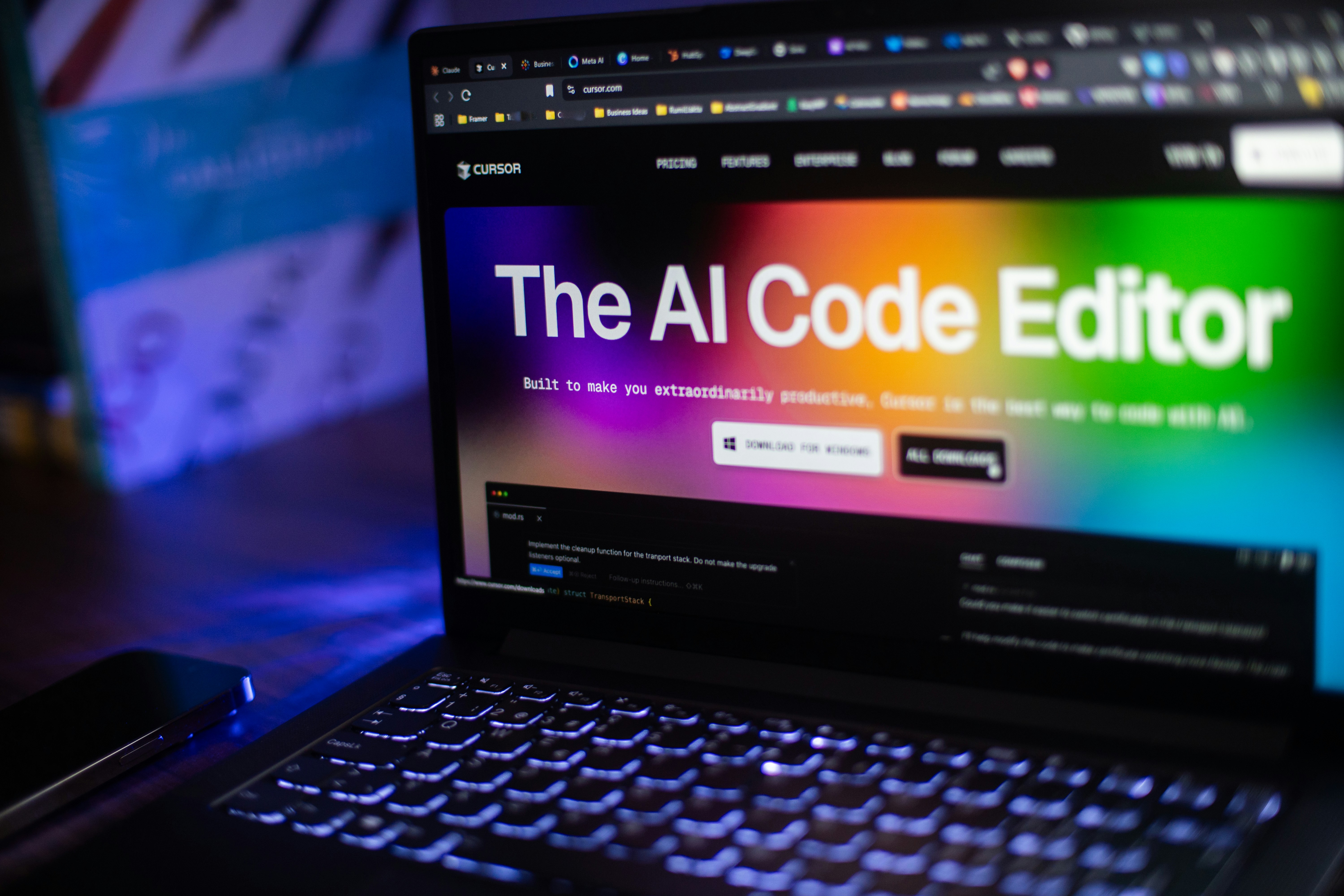 Developer using AI tools for coding